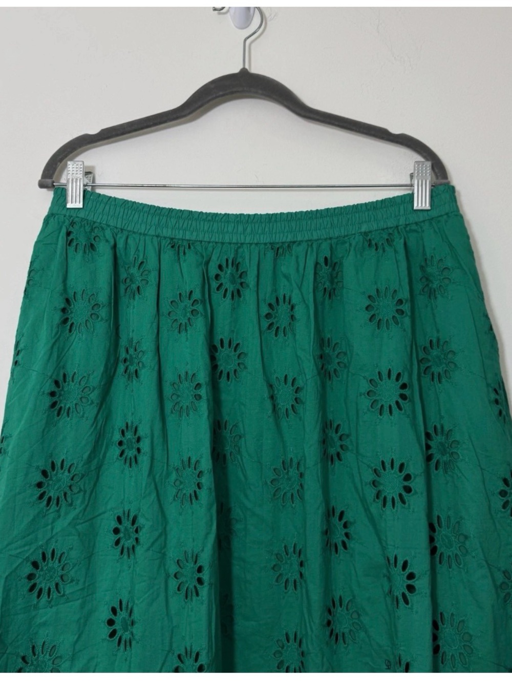 J. Crew Emerald Eyelet Maxi Skirt - Picture 3 of 8